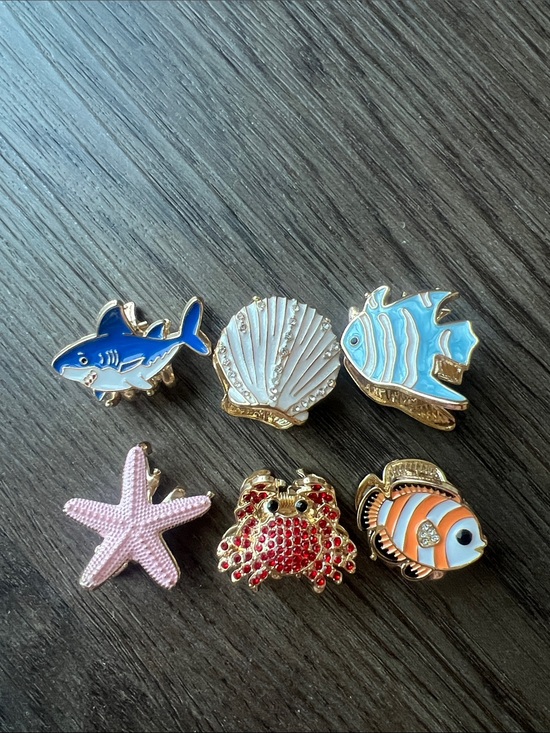 Accessories - Ocean themed mini claw clips with gems